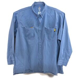 LAPCO FR Shirt Mens 2XL Blue Flame Resistant NFPA 2112 70E CAT2 Workwear